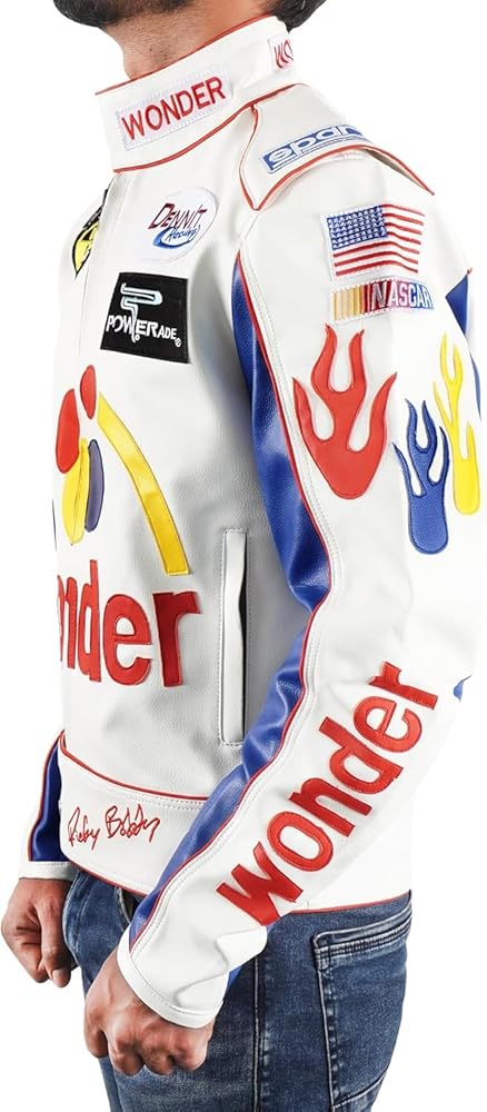 Amazon.com: Vintage White Leather Jacket for men - Retro